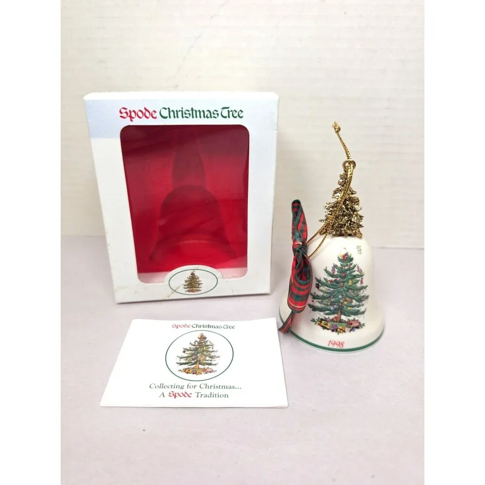 Vintage Spode 1998 Annual Bell Christmas Tree Ornament in Original Box